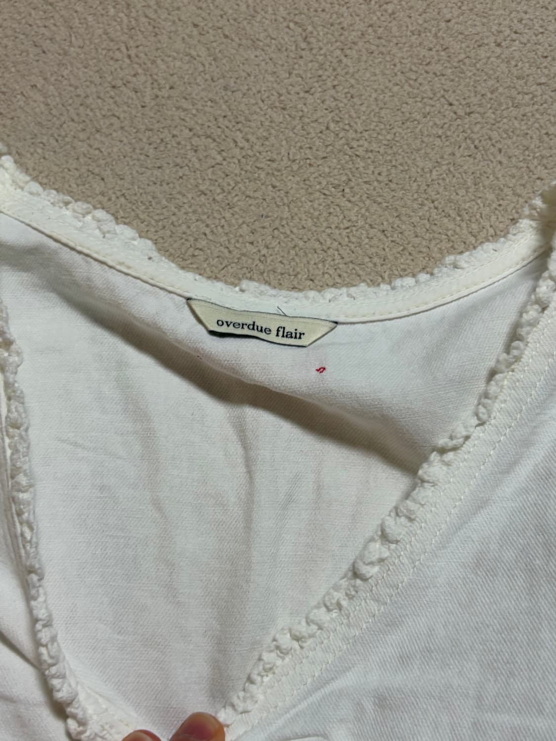Overdue Flair 흰색 상의+스커트 세트 (착용샷 있음) 상품이미지5