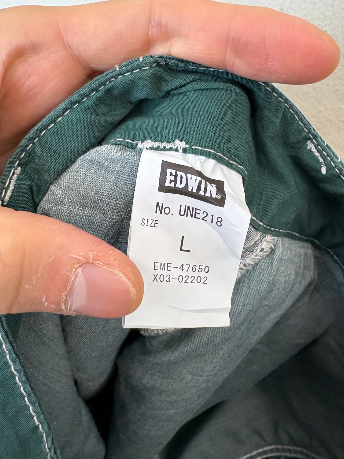 에드윈 빈티지 파라슈트 카고팬츠 그린 상품이미지7