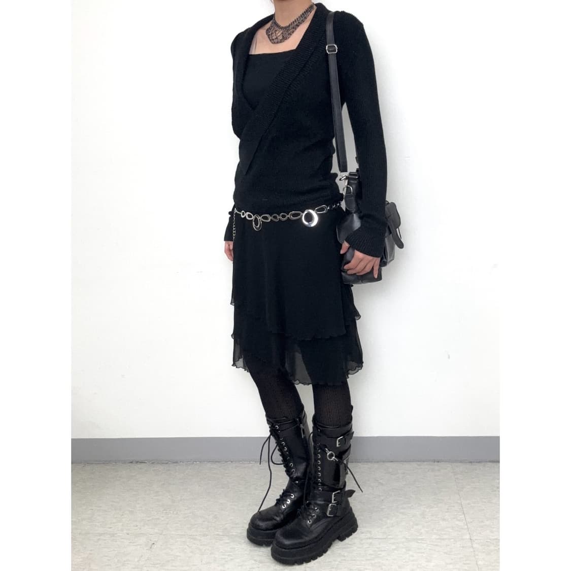 빈티지 블랙 니트 상품이미지3