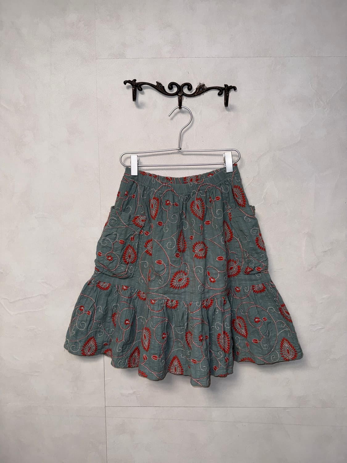 Mute blueorange ethnic pocket banding sk 상품이미지3