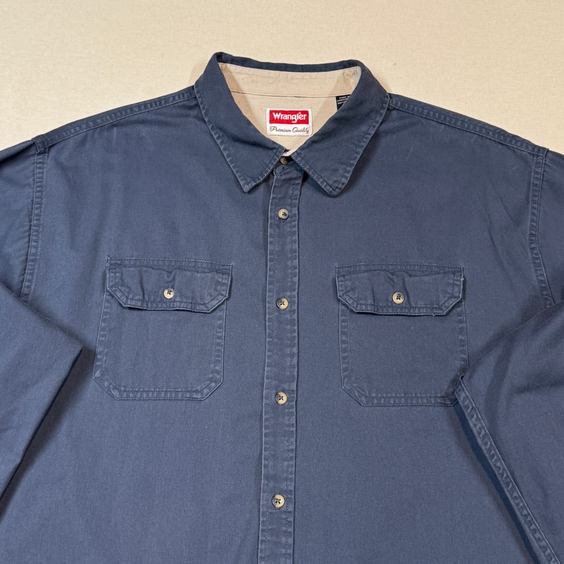 XXL) Wrangler 랭글러 투포켓 워크웨어 네이비 코튼 셔츠 W11 상품이미지3