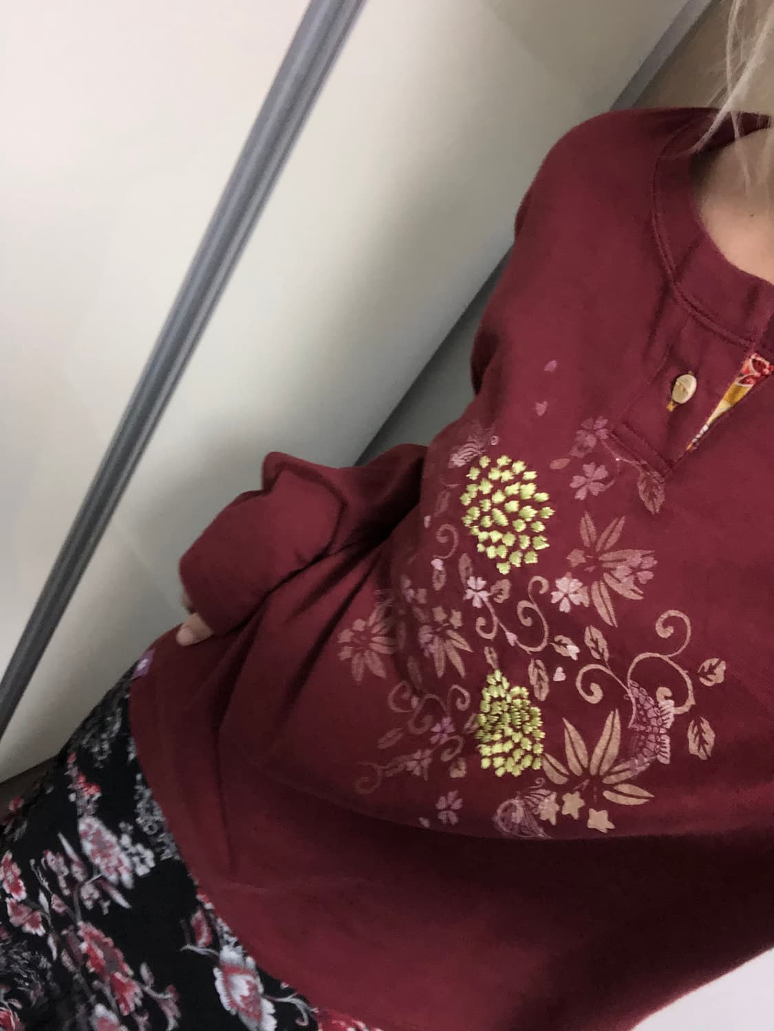 빈티지 구제 오리엔탈 자수 긴팔 티셔츠 롱슬리브 y2k 상품이미지2