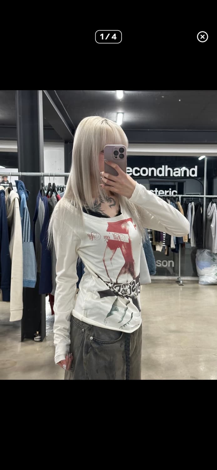 히스테릭글래머 슬리브 판매합니다! 마지막 착샷 확인 해주세요! 상품이미지4