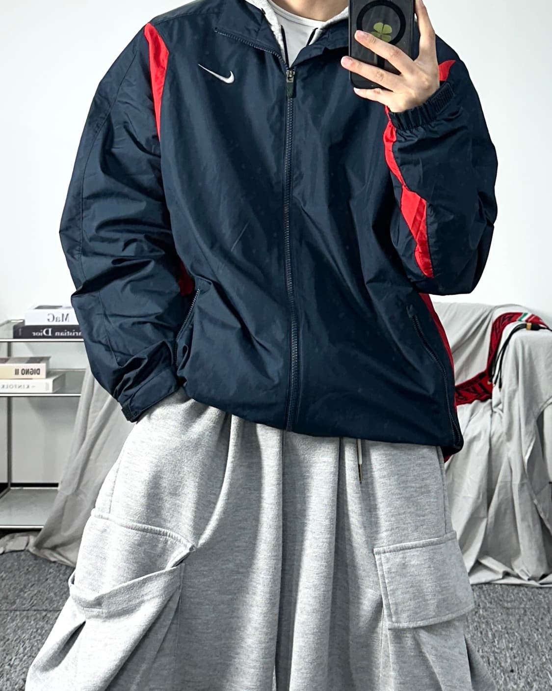 나이키 90s 네이비 레드 바람막이 XL 상품이미지3