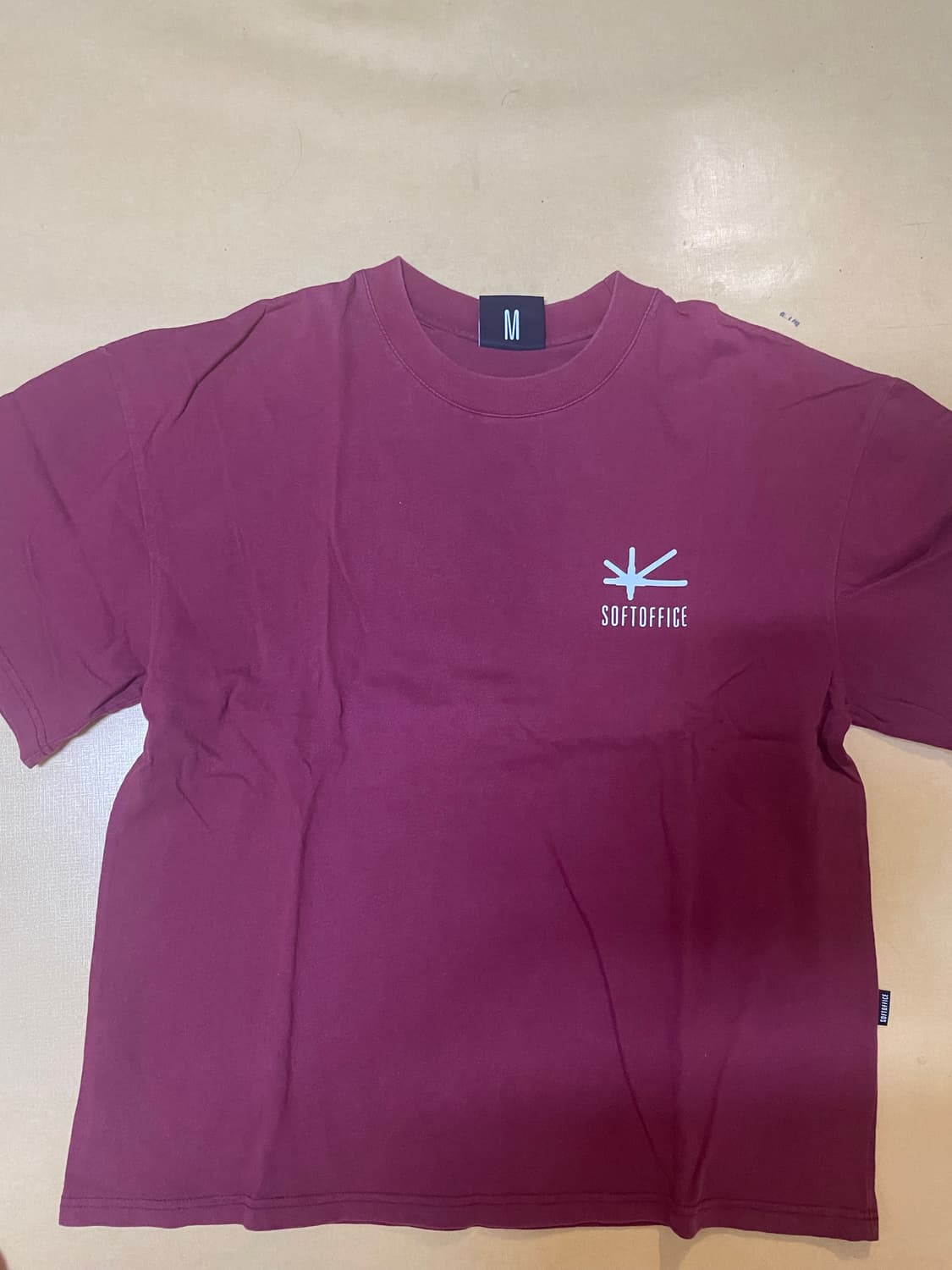 소프트오피스 반팔 버건디 M 상품이미지1