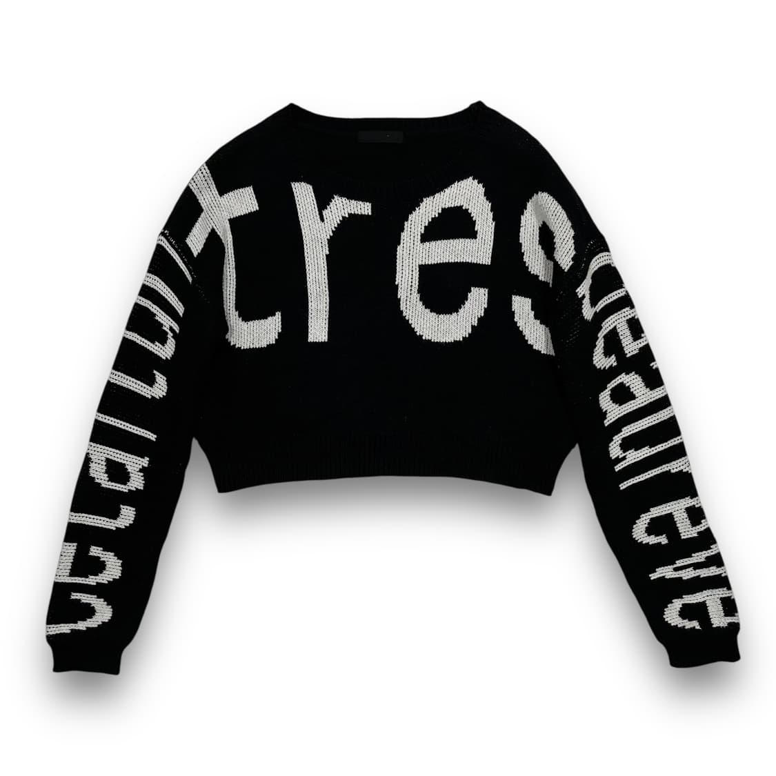 JEANASiS Street lettering cropped knit 상품이미지1