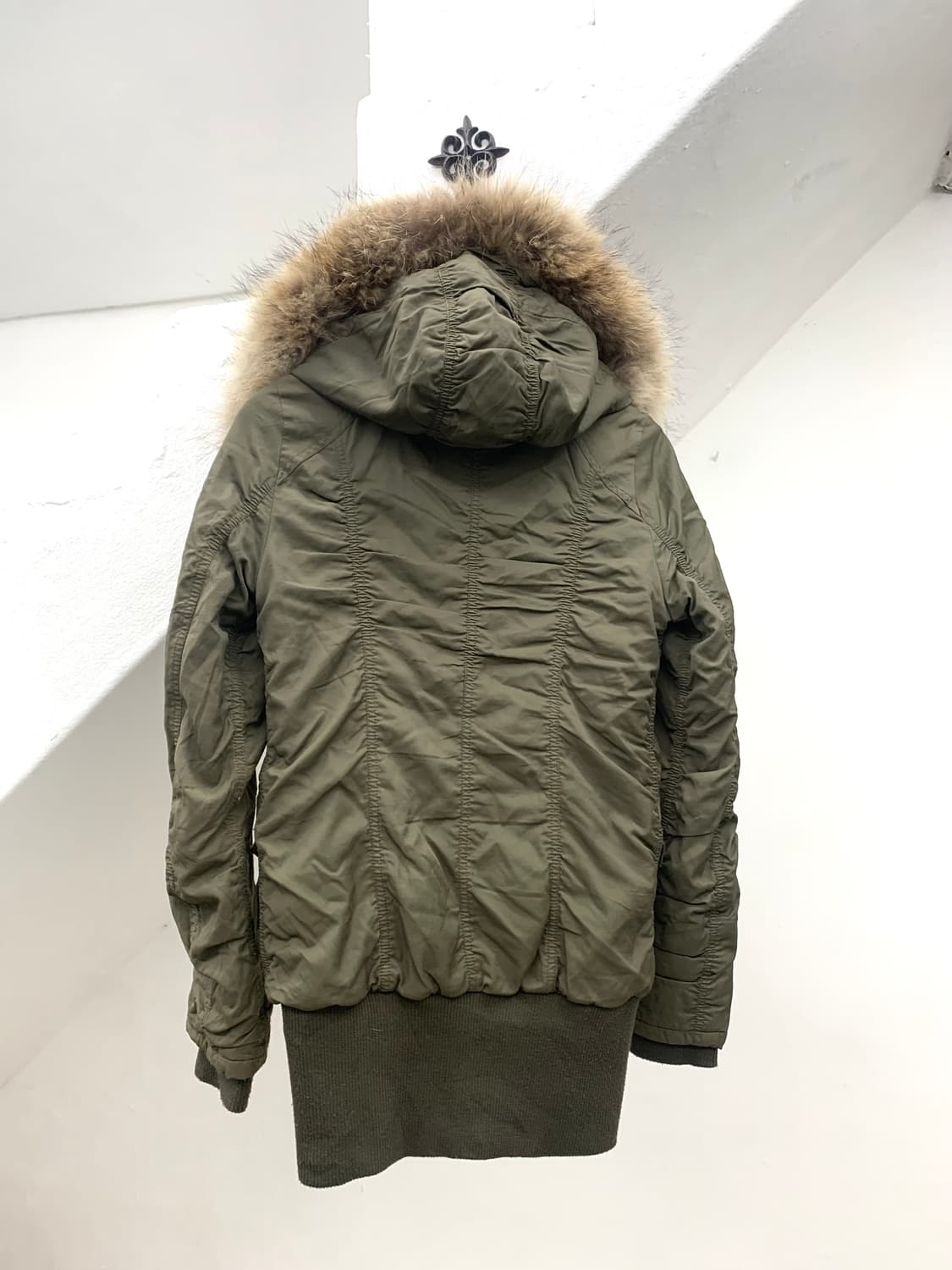 Chu xxx khaki cargo pocket ribbed fur ja 상품이미지9