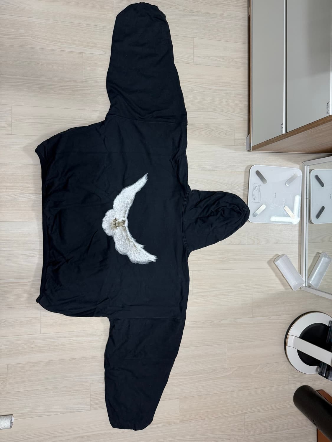 M  이지 갭 발렌시아가 도브 후디 워시드 블랙 판매 상품이미지3