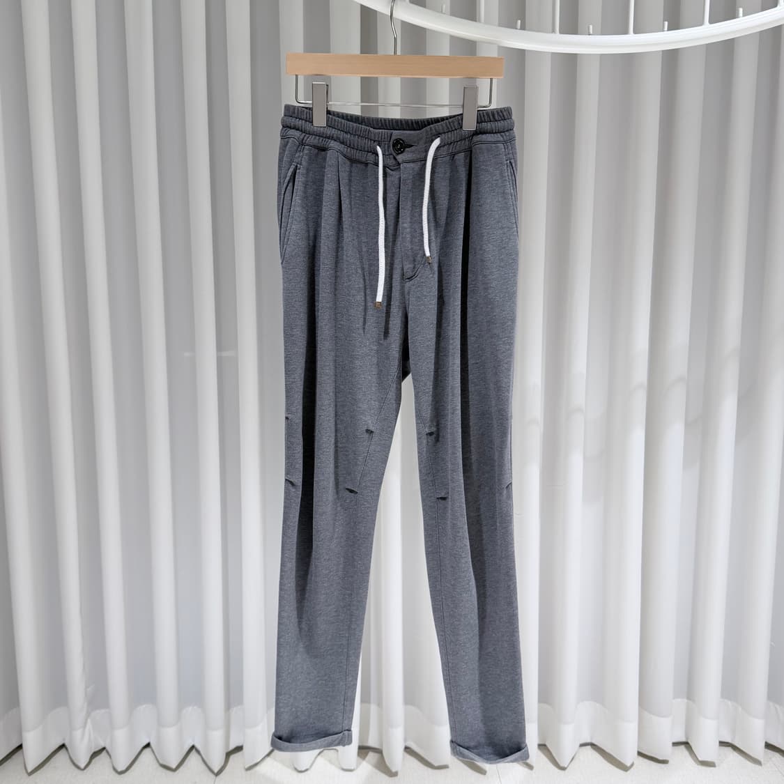 (A+/M,XXS) / 브루넬로쿠치넬리 코튼 그레이 집업 팬츠 셋업 상품이미지6