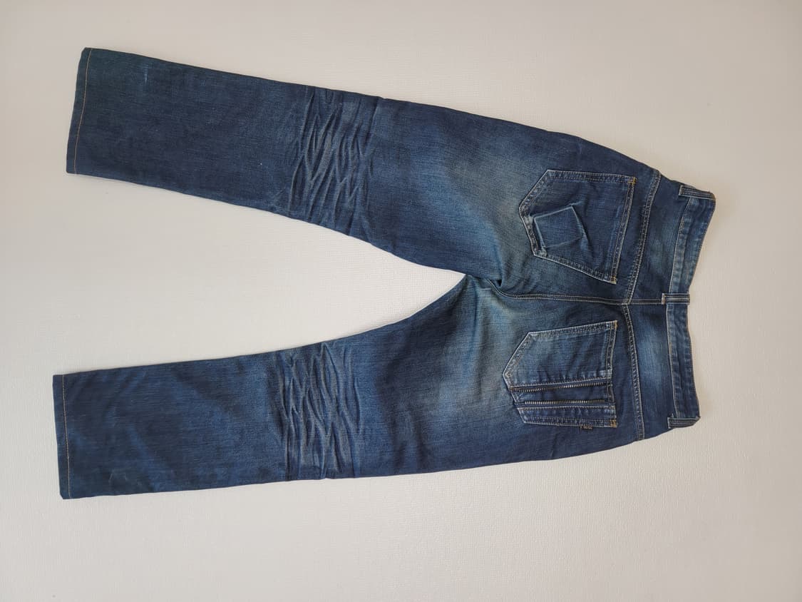 남자 메탈지퍼 엠보 청바지 31 다크네이비 상품이미지9