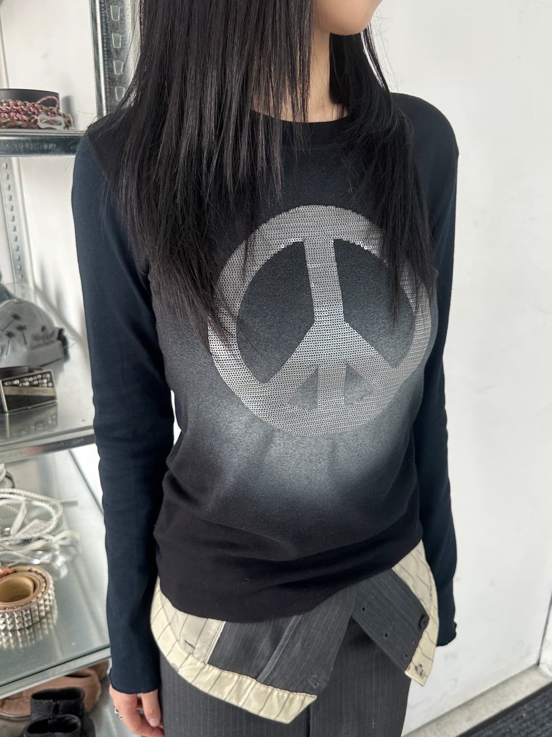 루시엔 펠라트 로고 스팽클 롱 슬리브 상품이미지1