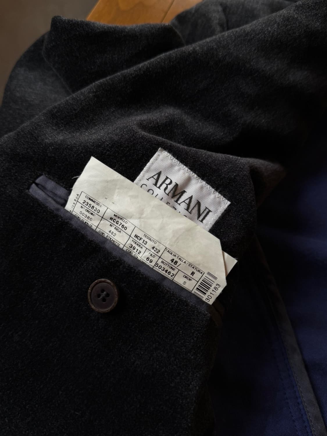 아르마니 꼴레지오니 벨루어 자켓 95 상품이미지10