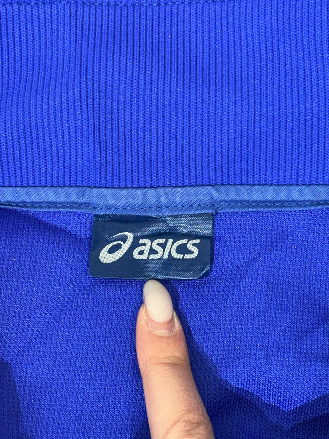 아식스 블루 오버핏 트랙탑 져지 L 상품이미지7