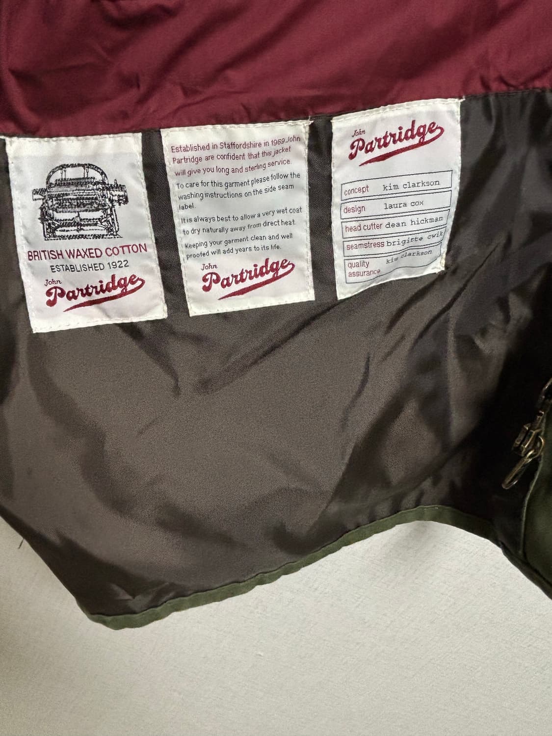 John Partridge 존파트리지 영국산 왁스 코튼 자켓 상품이미지4