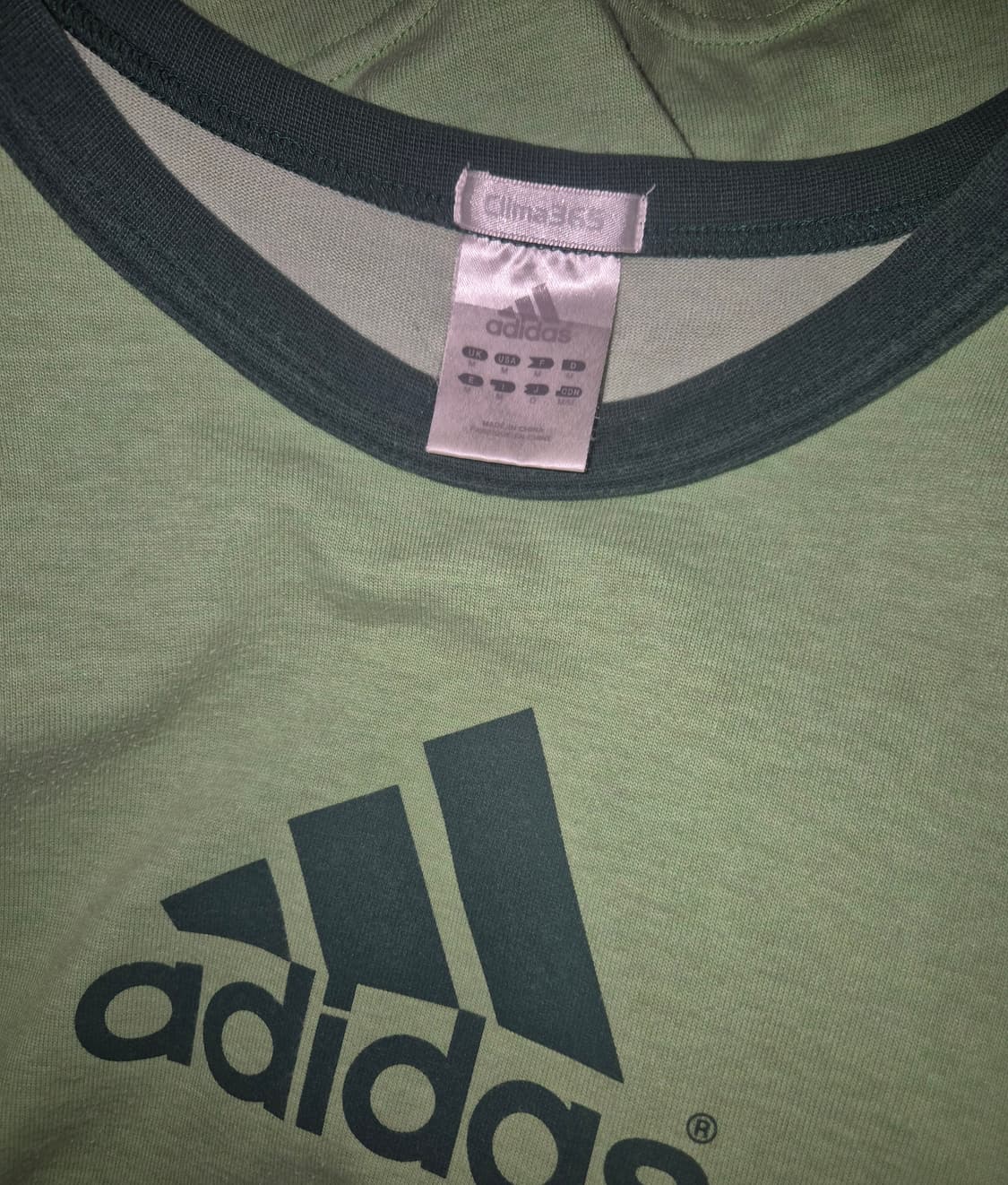 아디다스 라임 컬러 로고 반팔 링거 티셔츠 상품이미지3