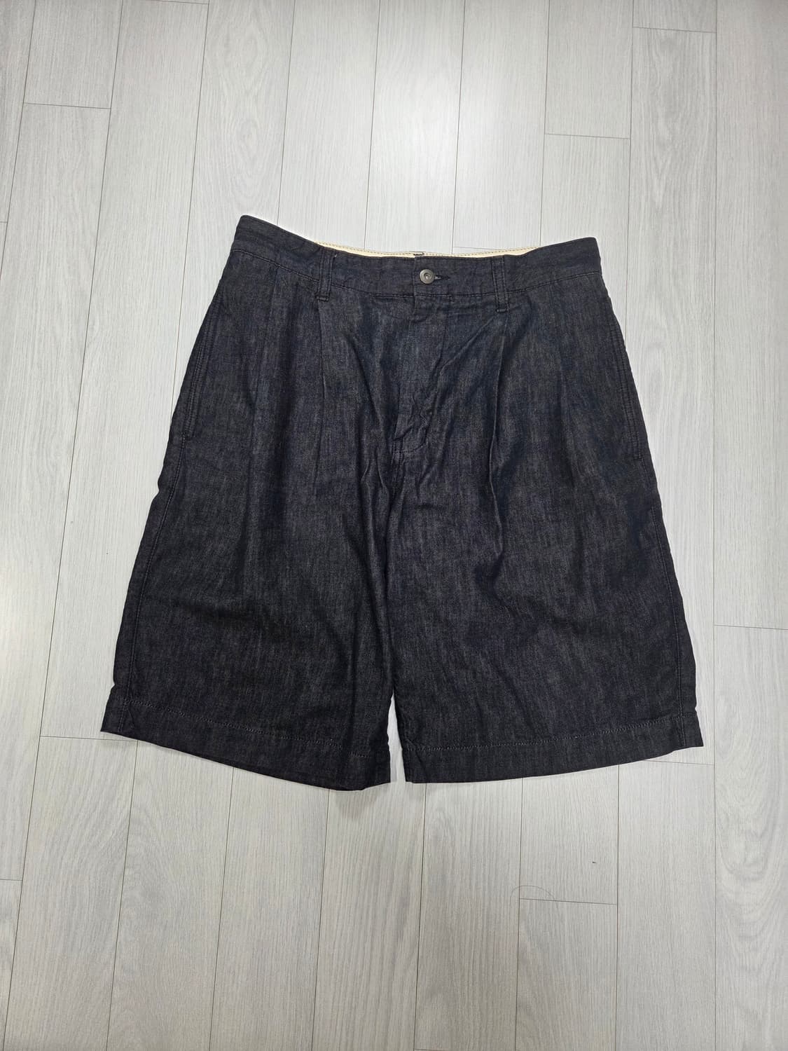 러프사이드 워시드 데님 반바지 쇼츠 인디고 상품이미지2