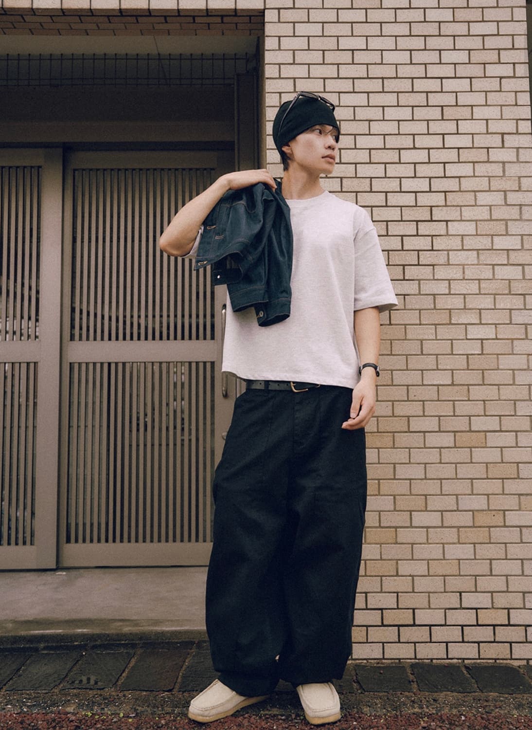 제로 코어 크롭 티셔츠(멜란지 오트밀) 상품이미지1