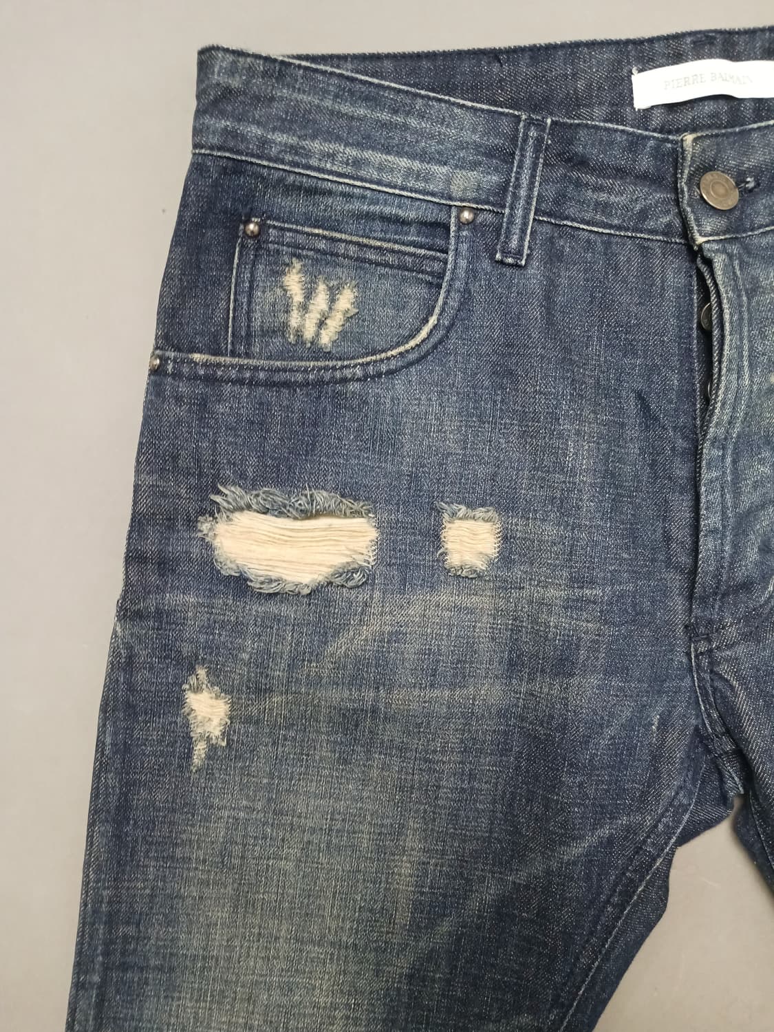 [33] 피에르발망 데미지 리페어진 청바지 상품이미지2