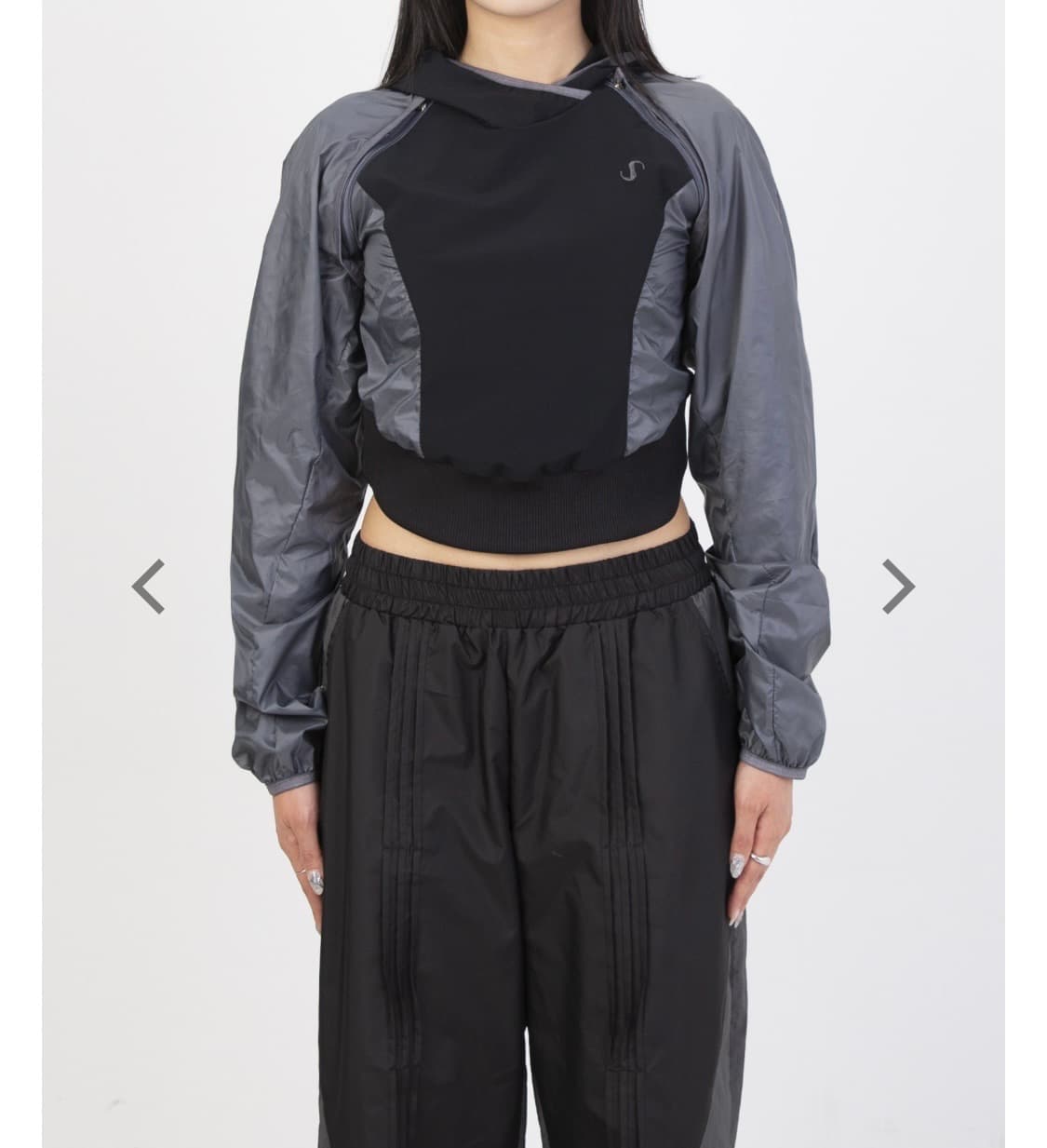 오호스 2way hoodie bolero (black) 상품이미지2