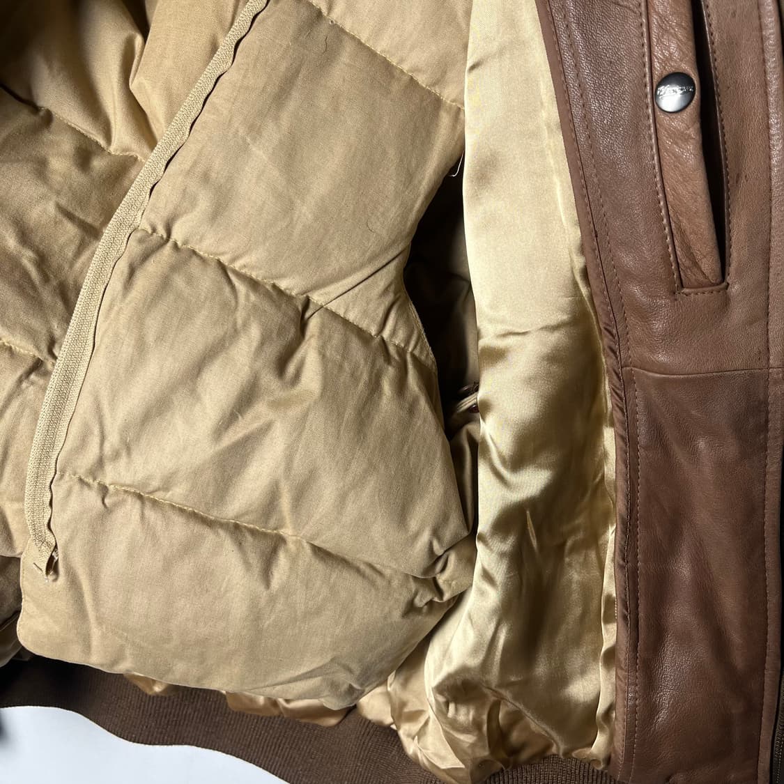 [Chevignon] 90's 쉐비뇽 A-2 리얼레더 자켓 (내피포함) 상품이미지3