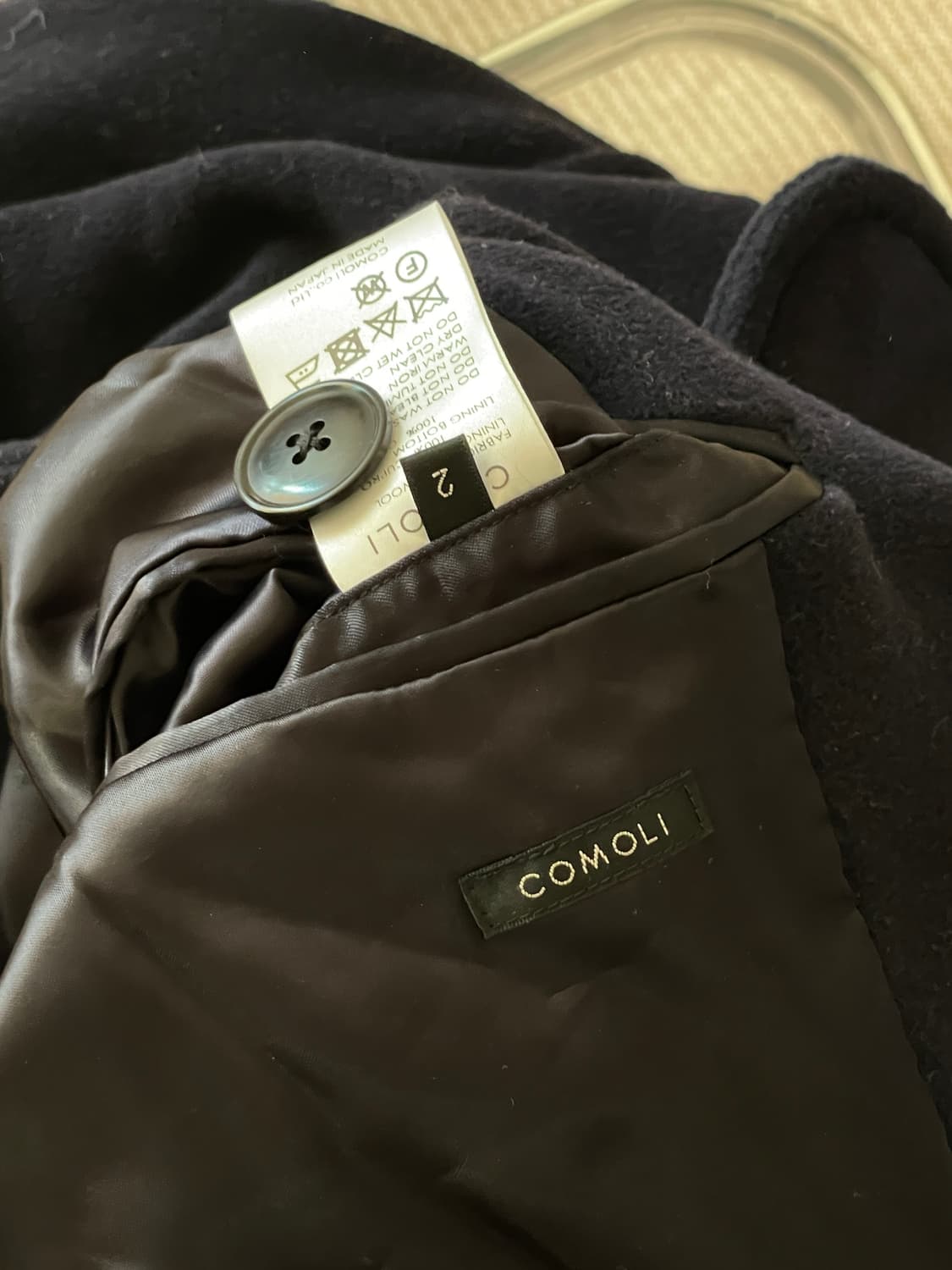 코모리 밀리터리 코트 네이비 2사이즈 상품이미지2