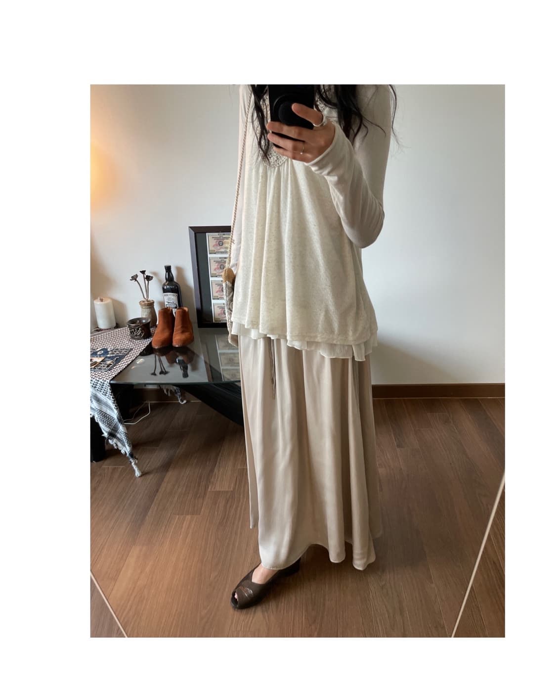 silk long skirt 상품이미지9