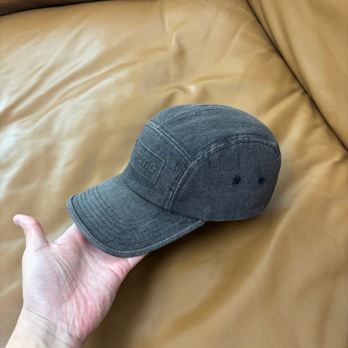 Supreme 슈프림 워시드 데님 블랙 캠프캡 모자 Denim Black 상품이미지4
