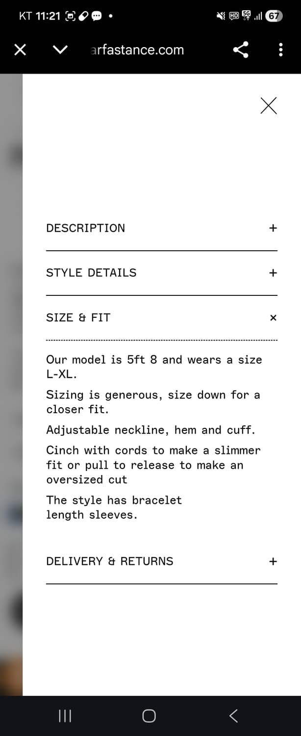 한섬 마르파스탠스 파라슈트 퀼팅 봄버 재킷 xs~s 상품이미지10