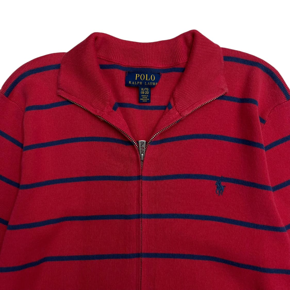 폴로 랄프로렌 네이비 스트라이프 딥핑크 집업 XL 상품이미지4
