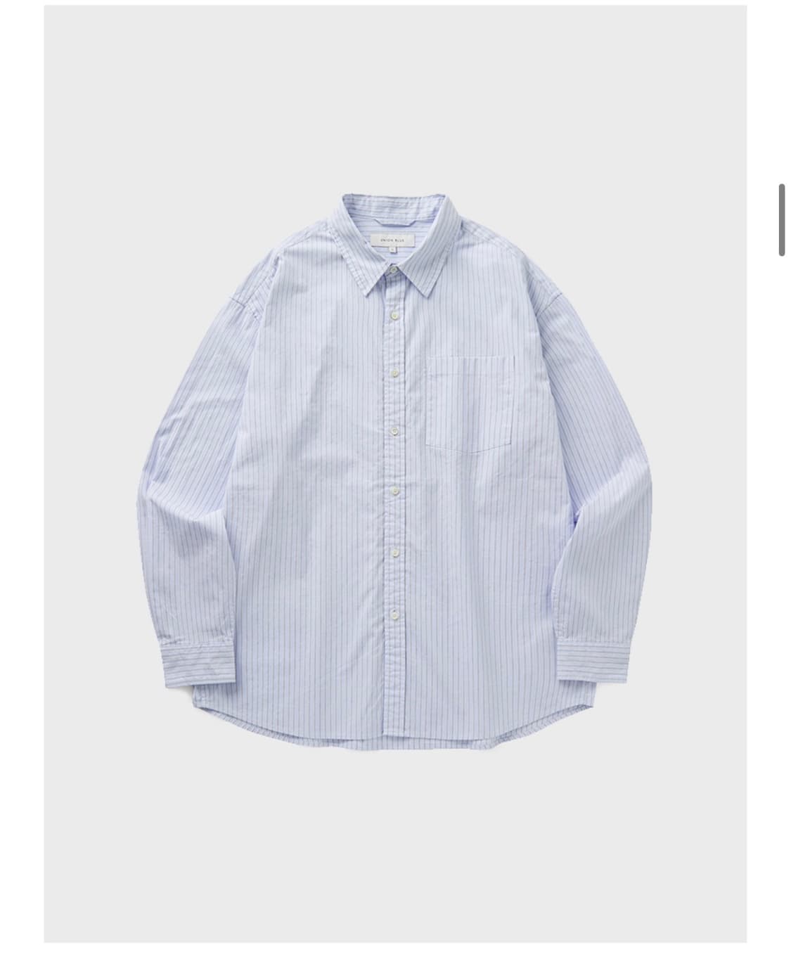 유니온블루 스트라이프 런드리셔츠 블루 상품이미지1