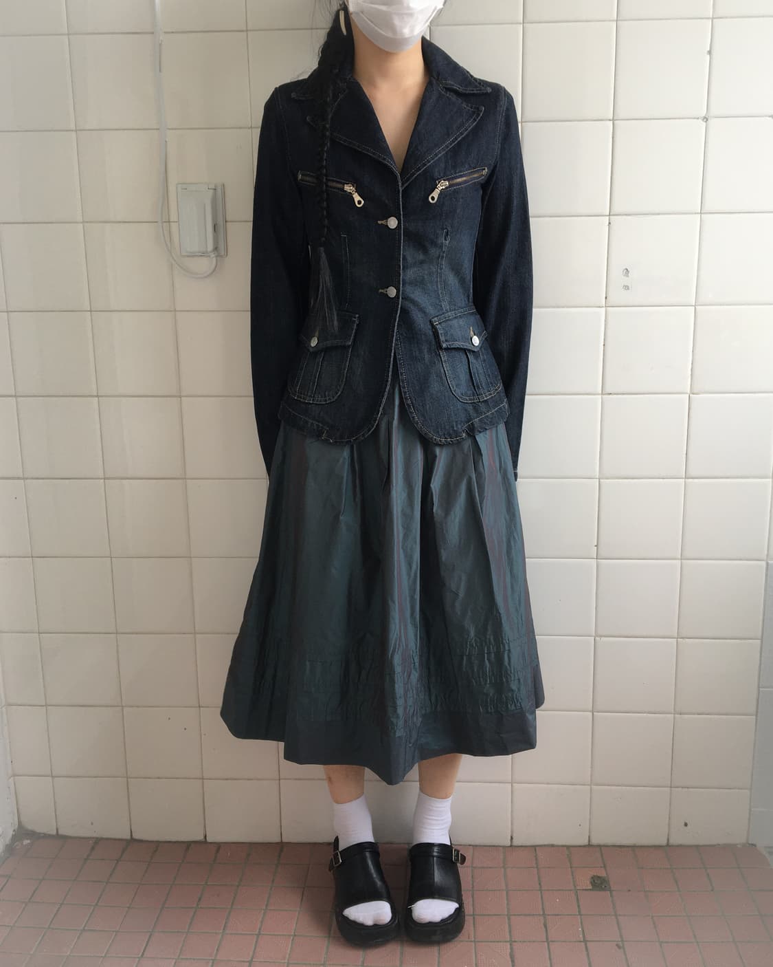 Morgan washing denim jacket 상품이미지1