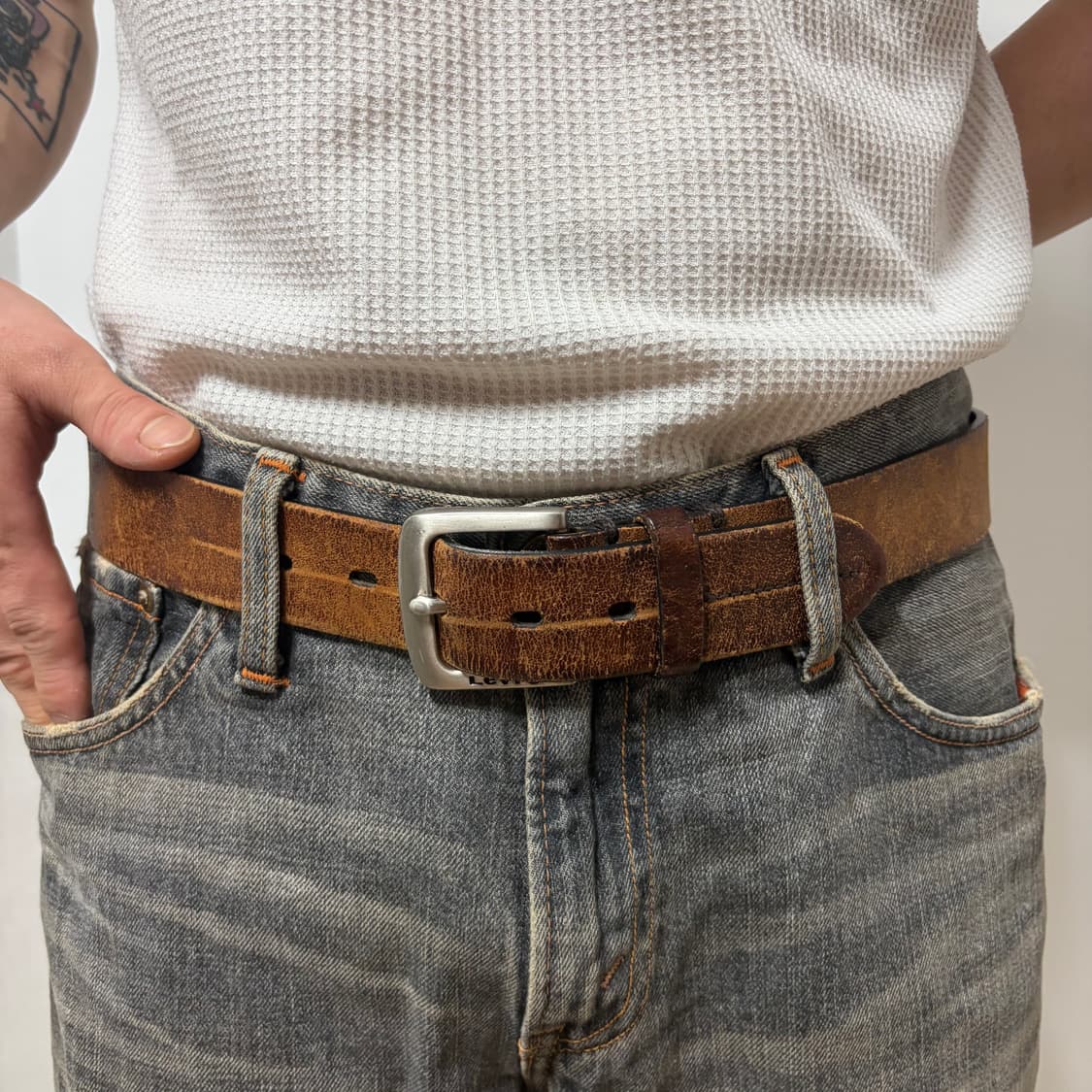 LEVI’S VINTAGE LEATHER BELT 상품이미지1