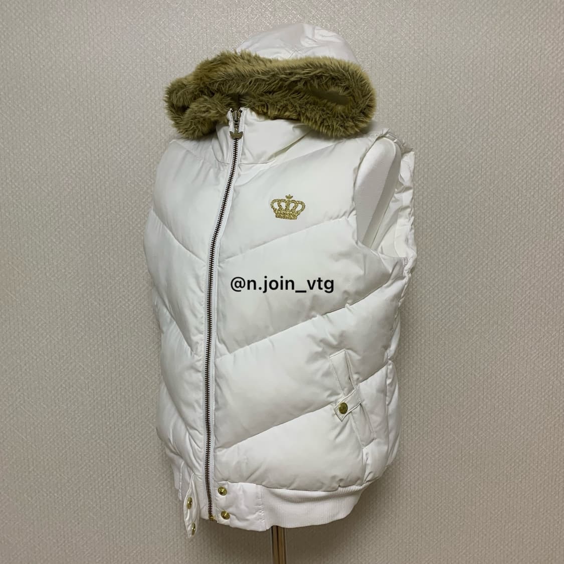 아디다스 X  미시 엘리엇 화이트 골드 패딩 조끼 상품이미지2