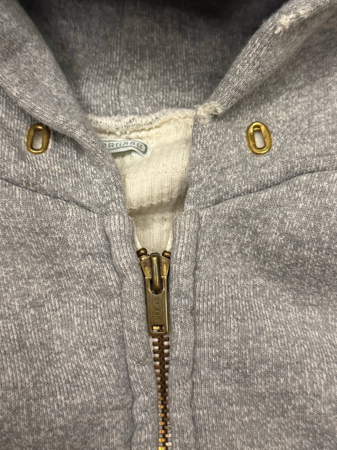 (3)24fw 아프레쎄 빈티지 후드집업 그레이 상품이미지2