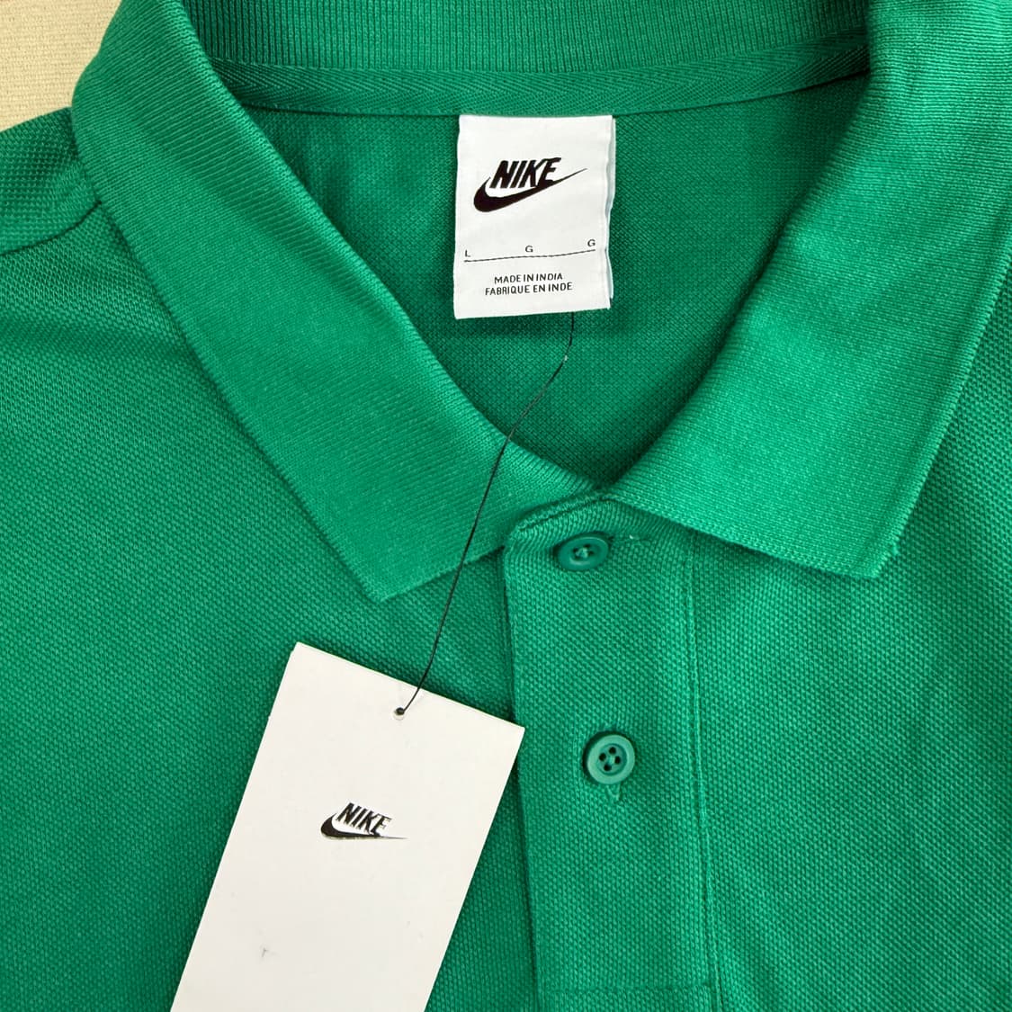 (L)나이키 Nike 베이직로고 PK반팔 카라티셔츠(그린,새상품) 상품이미지2