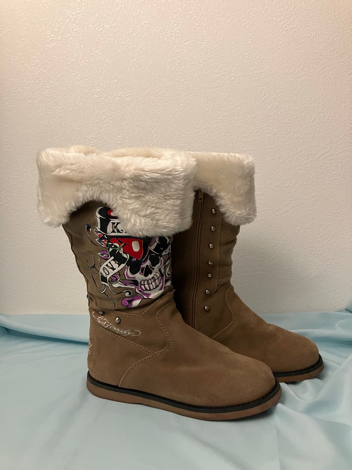 에드하디 어그부츠 퍼부츠 스웨이드부츠 y2k 00s 상품이미지1