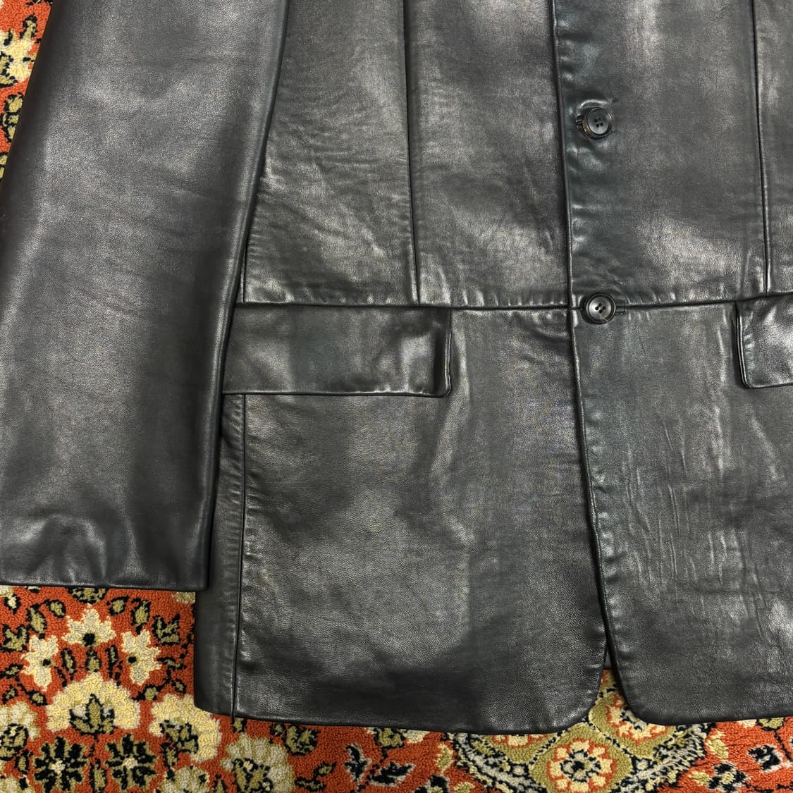 [착용샷] Sieg 리얼레더 가죽 블레이저 95 상품이미지5