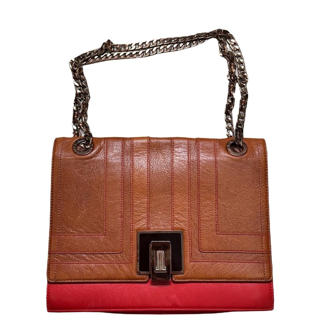 랑방 컬렉션 체인 숄더백 레드/브라운 상품이미지1