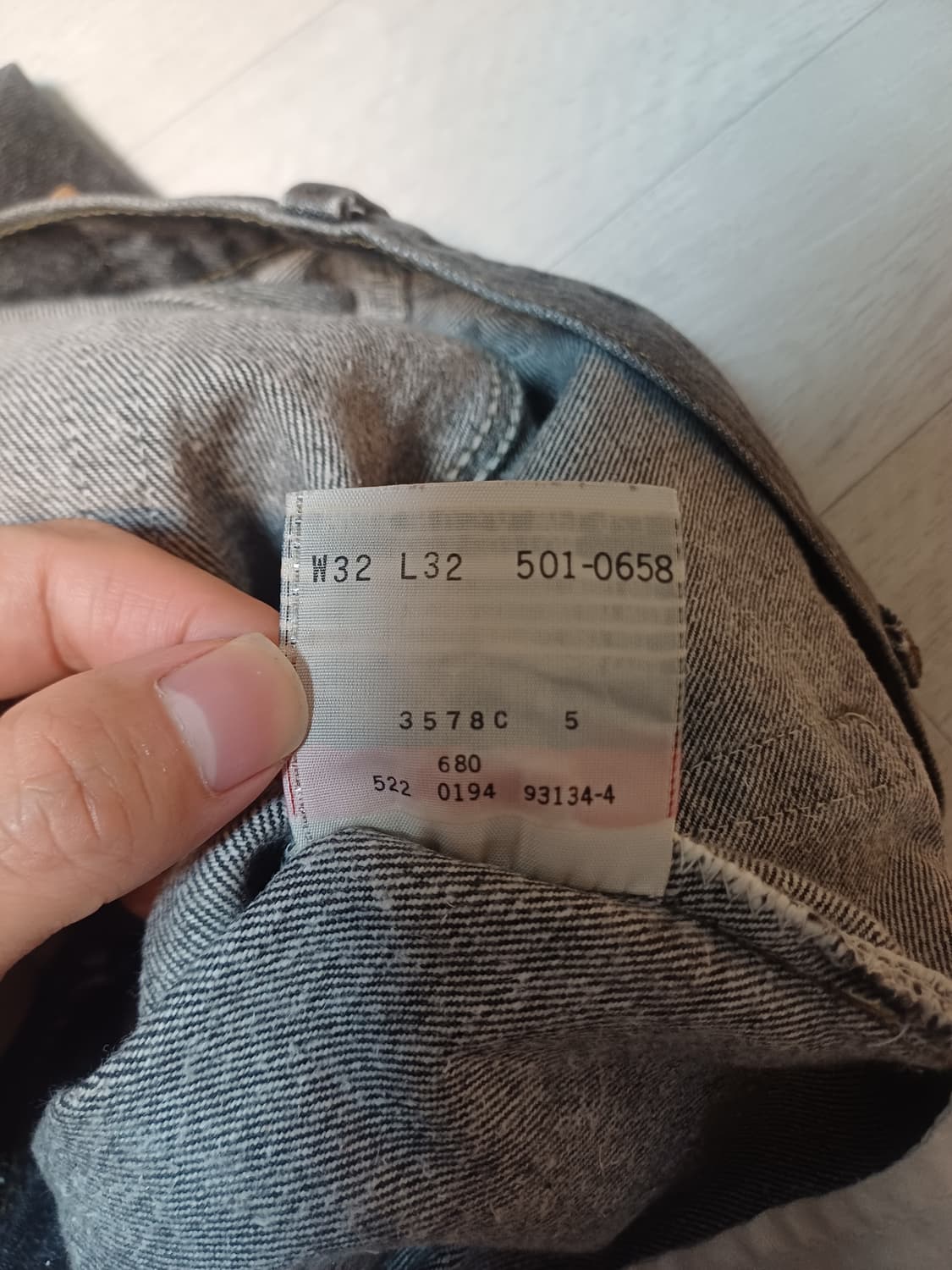 90s리바이스 501 미제usa 흑청 3032 청바지데님 아메카지워크웨어 상품이미지3