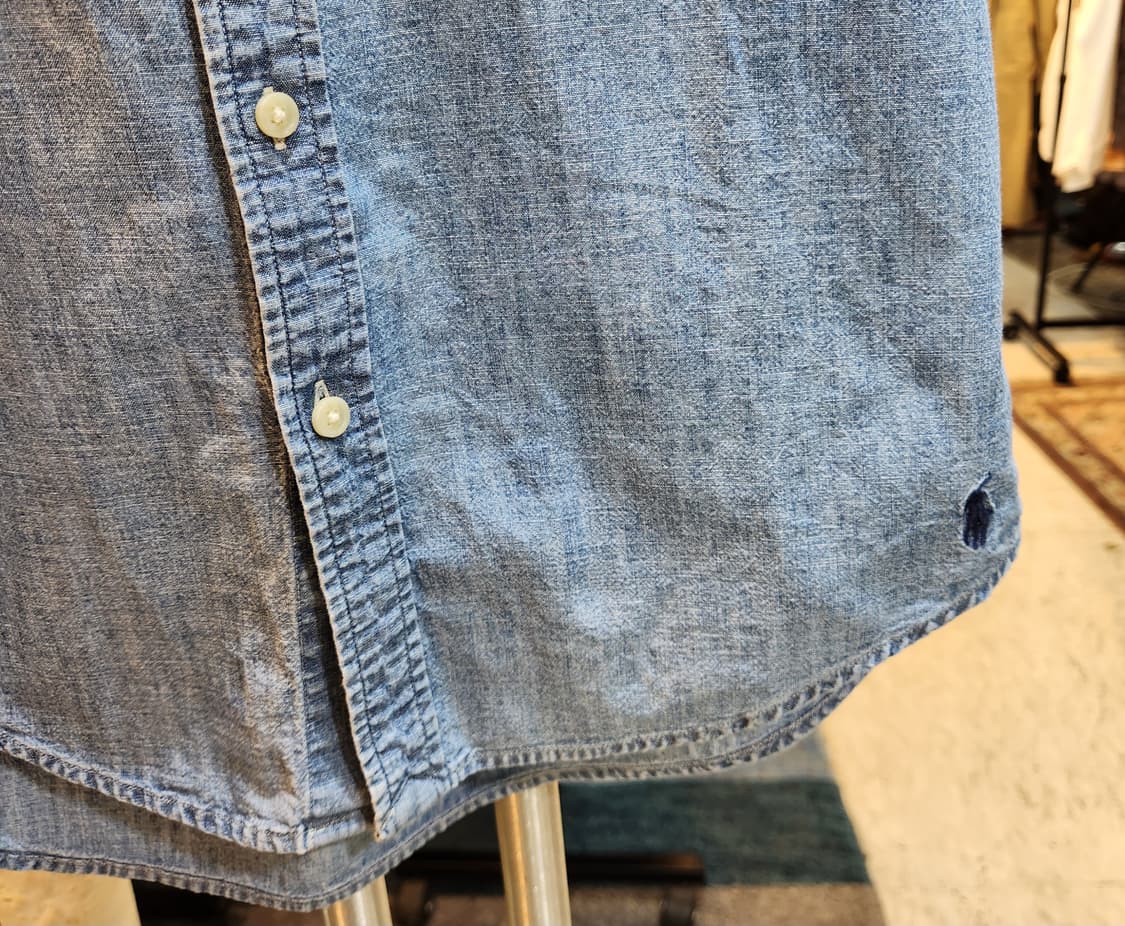 폴로 랄프로렌 데님 카라 카라 반팔 셔츠 상품이미지5