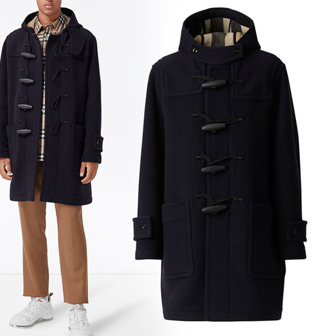 (46) 버버리 그리니치 더플코트 네이비 상품이미지8