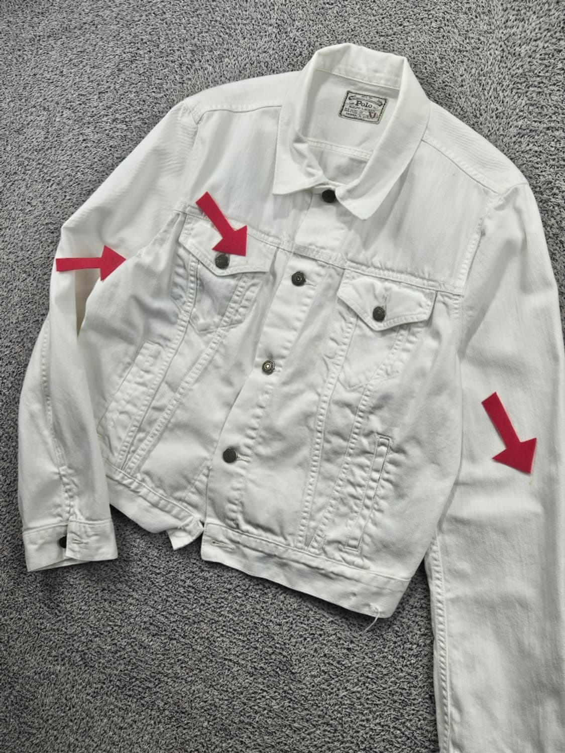 폴로랄프로렌 화이트 데님 트러커 자켓 ( XL ) / 11812 상품이미지4