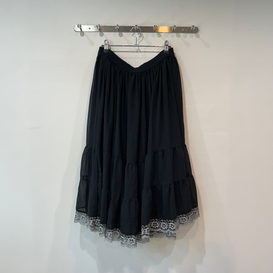 블랙 레이스디테일 캉캉 스커트 상품이미지3