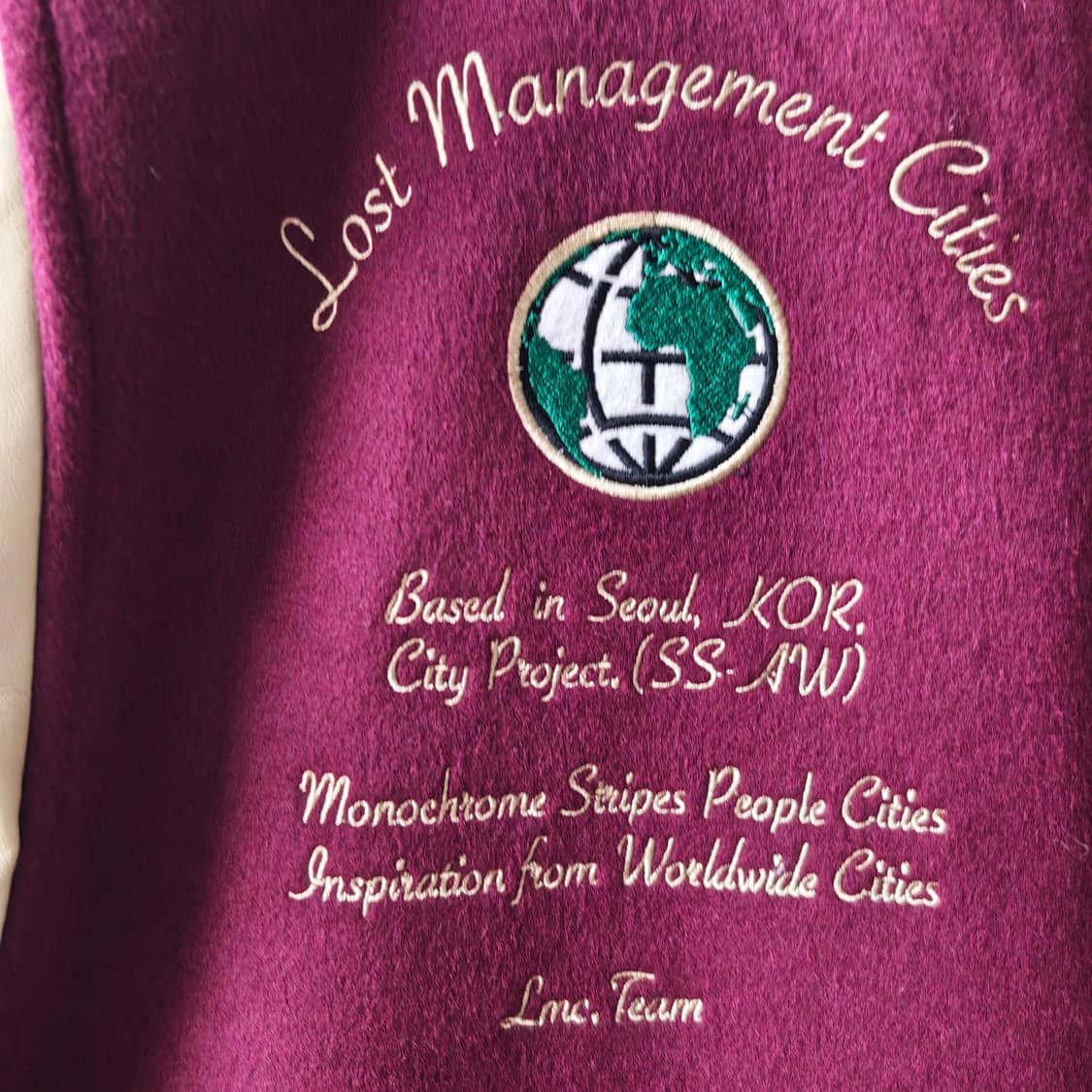 LMC 엘엠씨 팀 울 바시티 자켓 버건디 L 상품이미지7