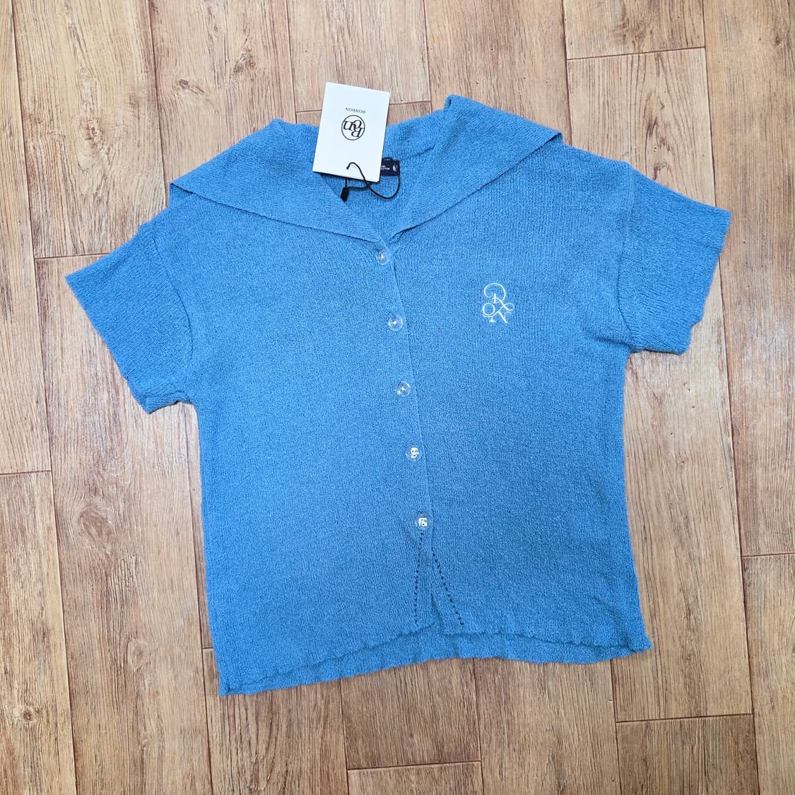 론론(RONRON) 세일러 부클 썸머가디건 55-66 새상품  상품이미지6