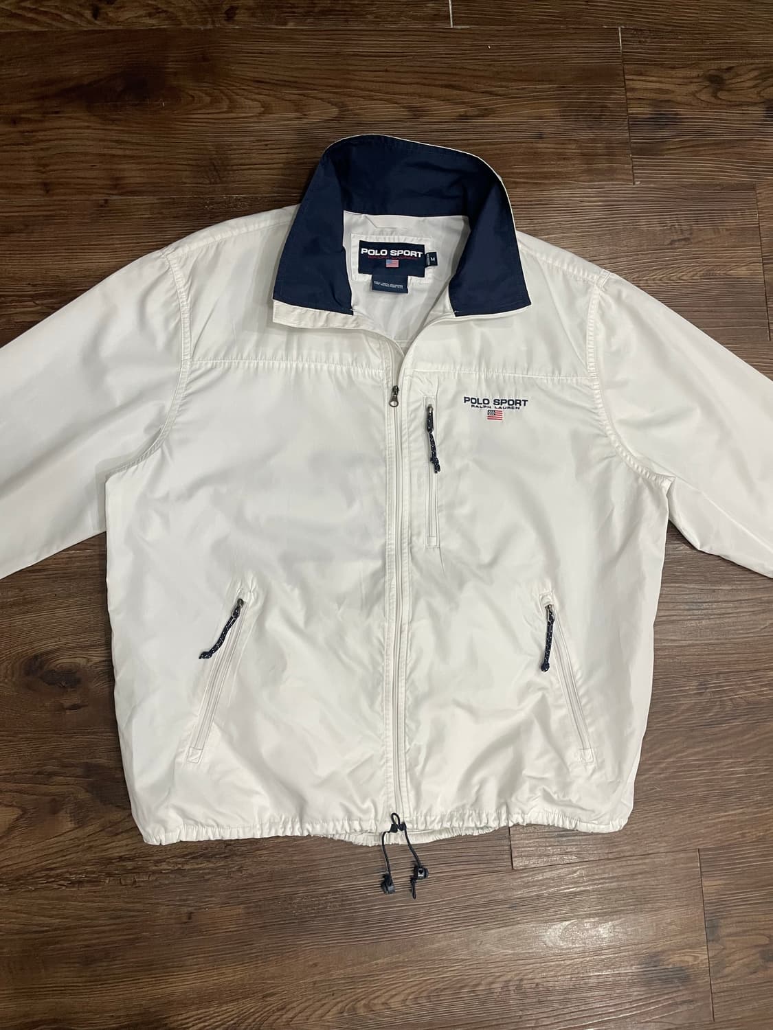 90s 폴로스포츠 성조기 화이트 윈드브레이커 바람막이 상품이미지1