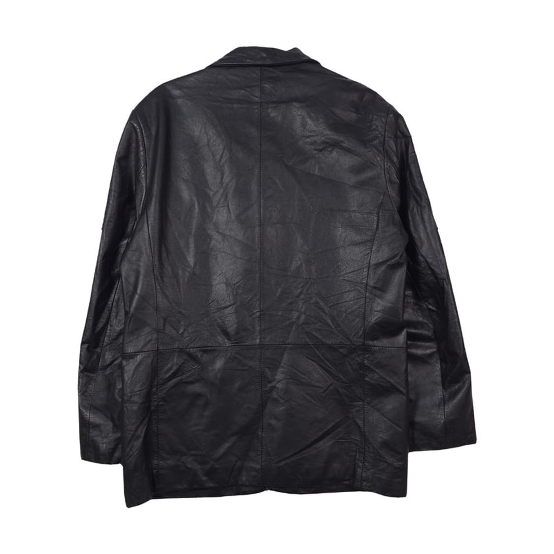 옹진스 리얼 소가죽 미니멀 투버튼 레더 블레이저 L 상품이미지2