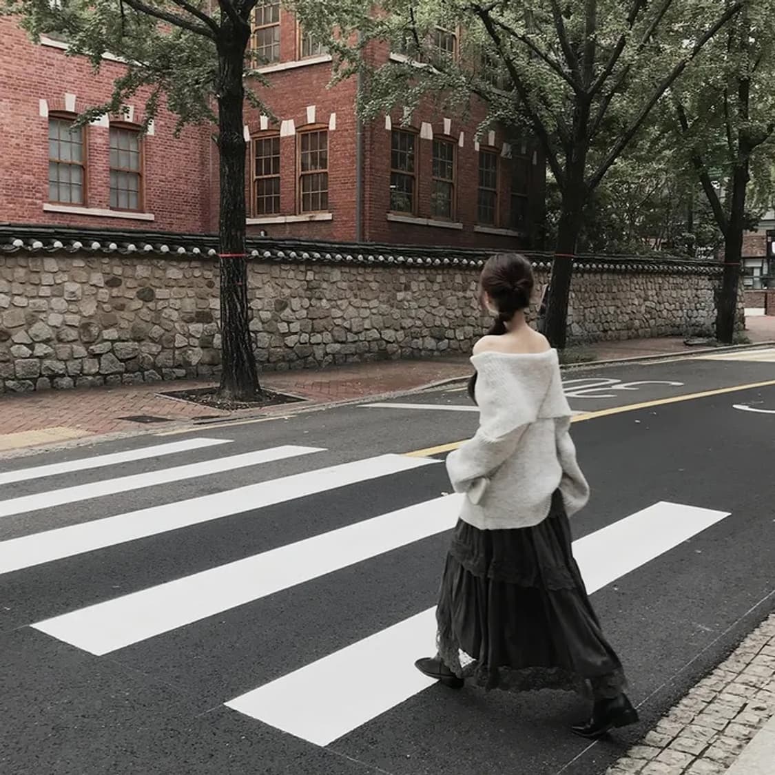 Romantic long skirt grey 상품이미지9