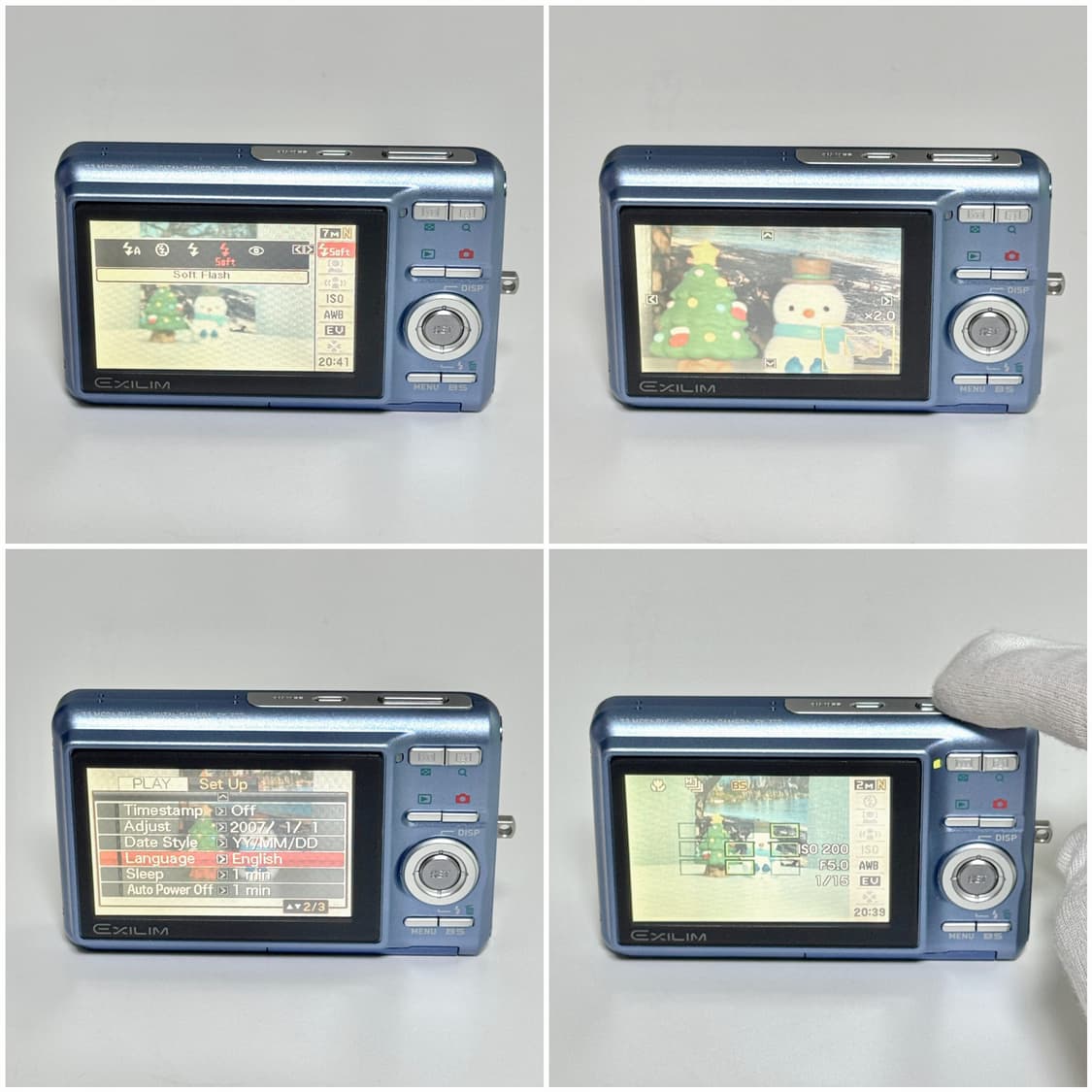 카시오 엑슬림 Z77 베이비블루 빈티지디카 상품이미지5