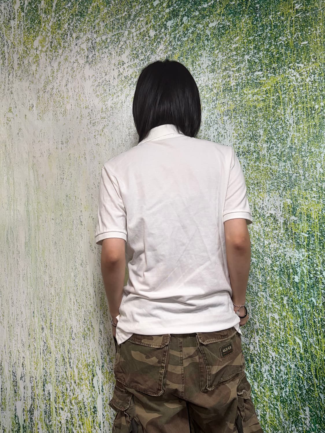 폴로 포니 폴로 베어 화이트 카라티 반팔 티셔츠 여성 L 상품이미지3